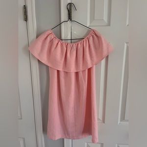 Mini off shoulder pink dress